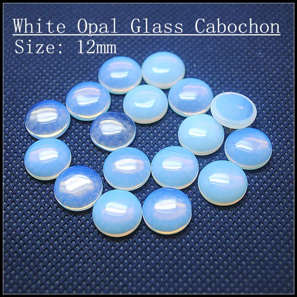 

Nature white opal beads glass bead accessories glass cabochon fashion jewelry accessories size 12mm 14mm