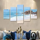 Холст для живописи облака пляжные коралловый риф спрей фото печать, Картина Настенная для Гостиная Wall Art Украшение