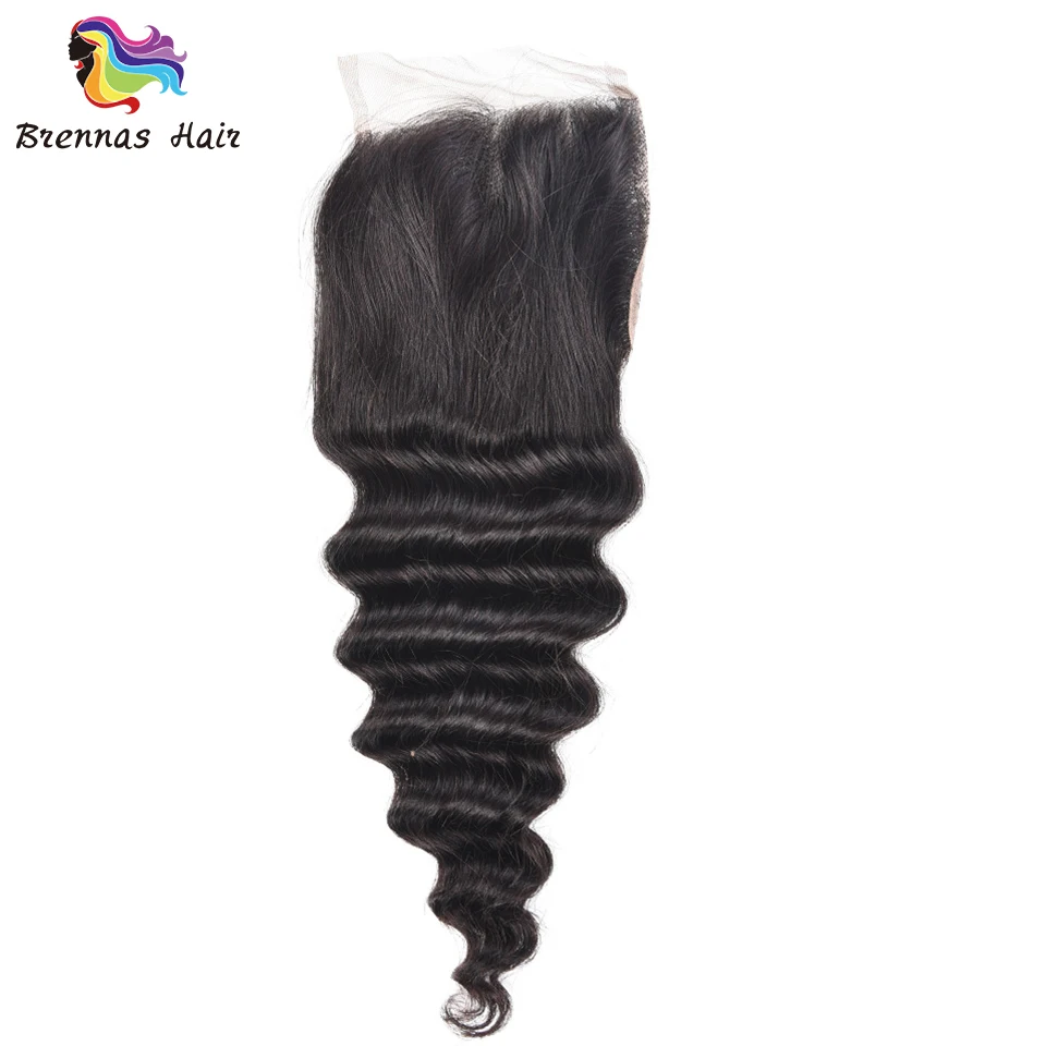 Malaysia Human Remy loose Wave Hair Bundles with lace closure 4pcs/pack natural black color for women machine double weft | Шиньоны и