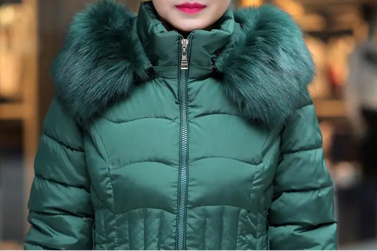 Новинка 2019 куртка Женское зимнее пальто утепленное тонкое женское длинное с