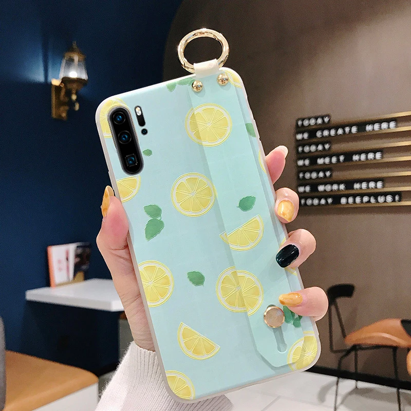 SoCouple Мягкий ТПУ чехол-держатель для телефона huawei P20 P30 Pro P10 mate 10 20 30Lite Pro Honor 10 20 Nova 3i 5i Pro Чехол на запястье