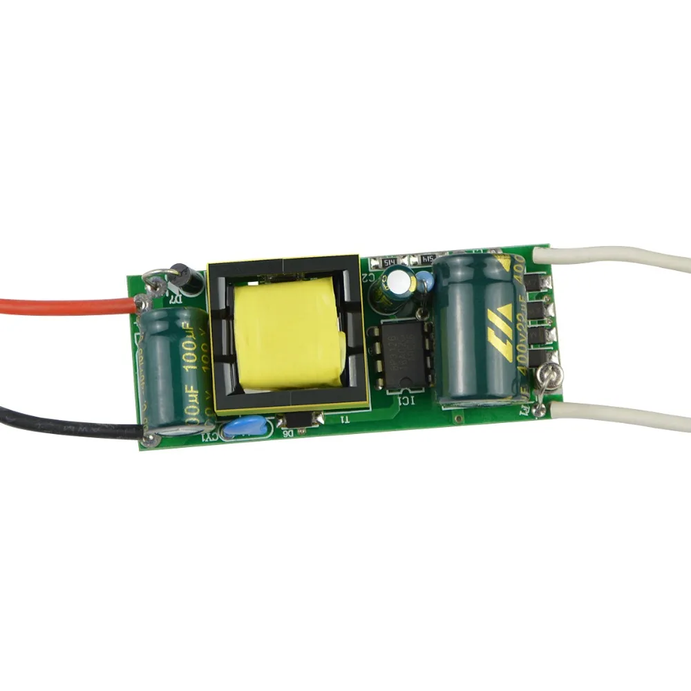 Светодиодный драйвер постоянного тока AC 110V 220V To DC 9 V-85 V адаптер питания 1-3W 8-12W 18-25W изолированный источник питания для лампы прожектора