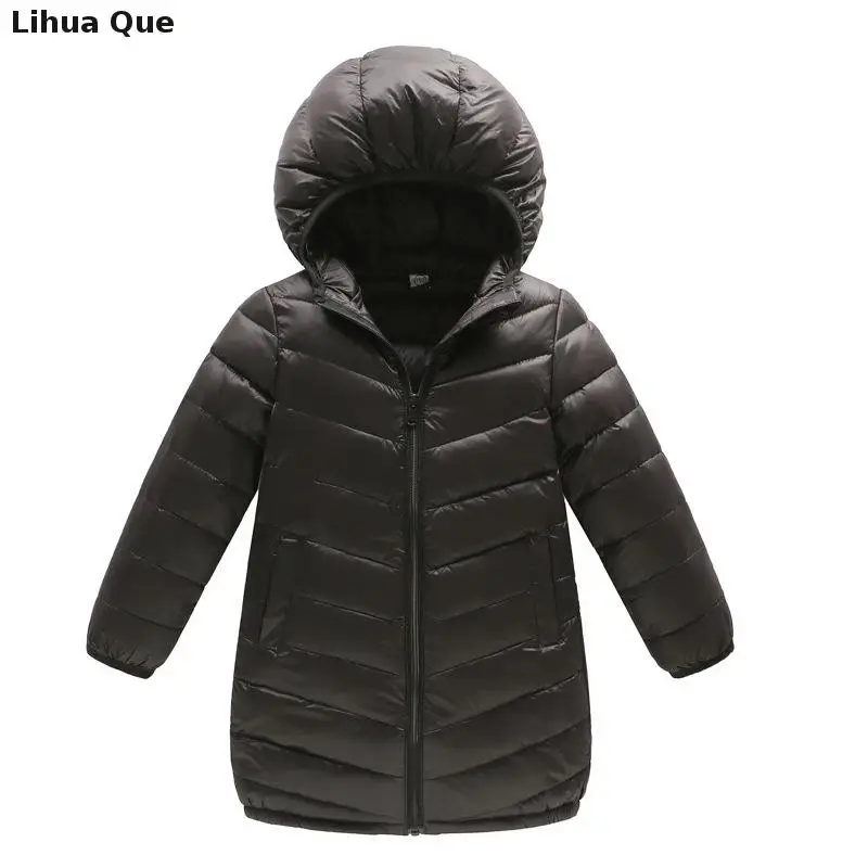 Детская зимняя куртка 2017 года для девочек Модная легкая зимнее пальто теплое