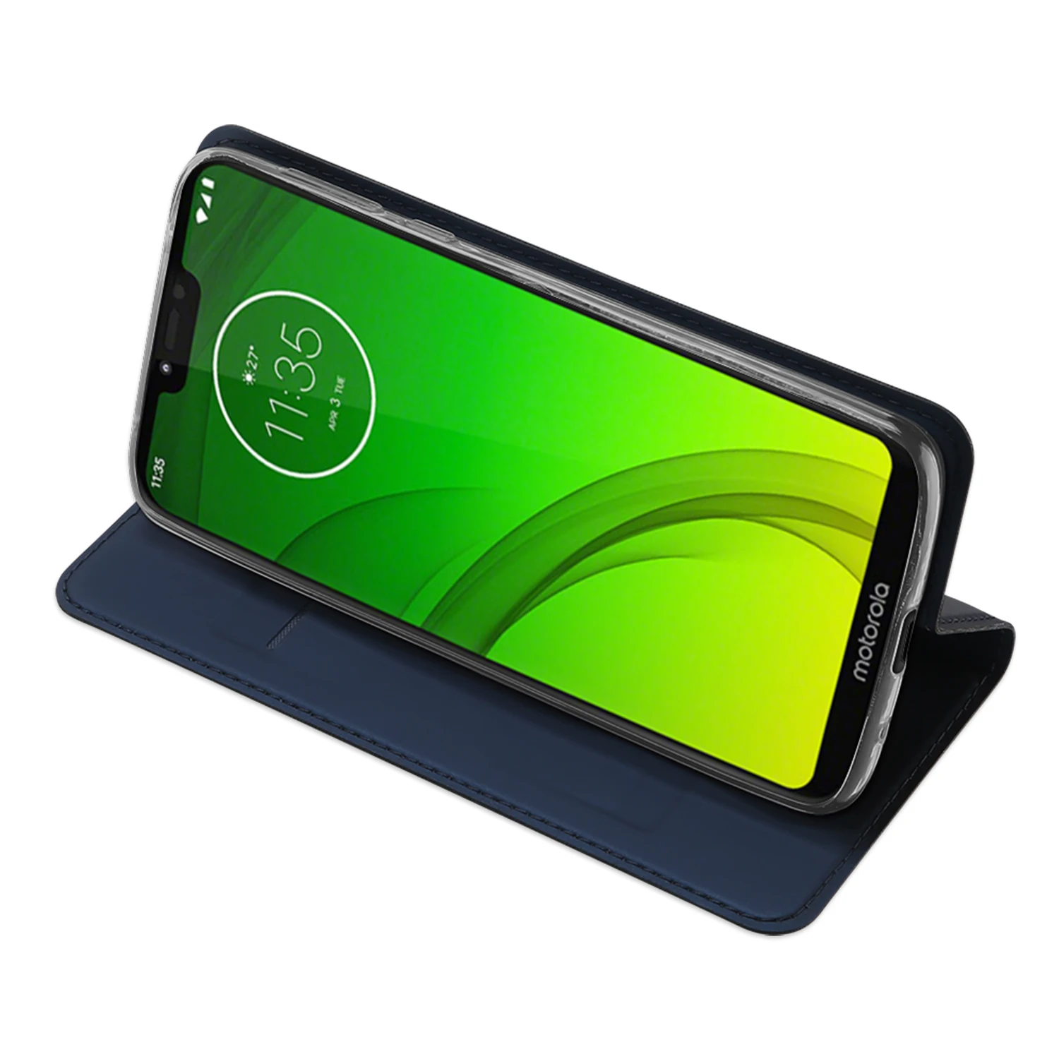 Роскошный чехол-книжка из искусственной кожи с откидной крышкой для Motorola Moto G7 Power