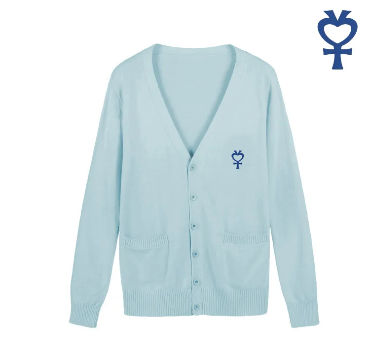 Sailor series cartoon embroidery 9 color Multiple styles Knitted cotton sweater cardigan uniform cos JK |