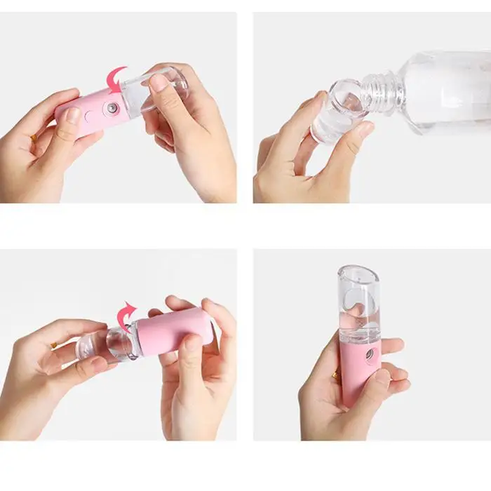 Мини портативный нано спрей Idratante Acqua Nebulizzata Spruzzatore atomizatore Viso Strumento di Cura Belleza| |