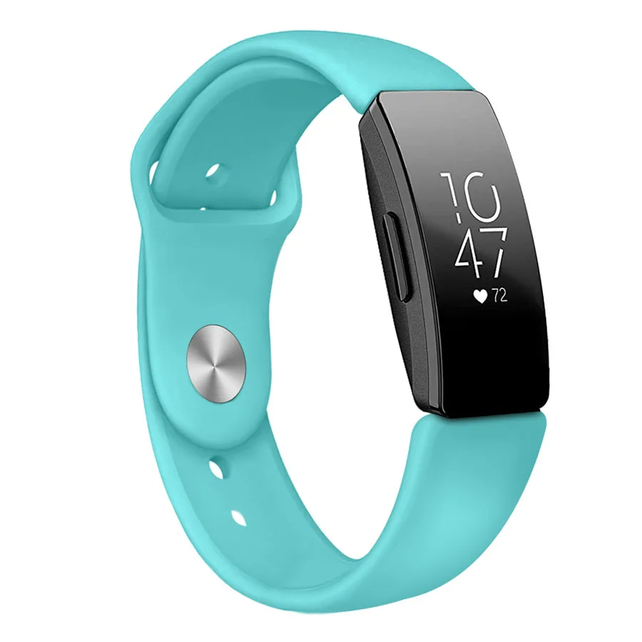 mint green Для Fitbit Inspire/Inspire HR Смарт часы ремешок спортивный силиконовый Браслет для Fitbit Inspire сенсор пульса - Цвет: mint green