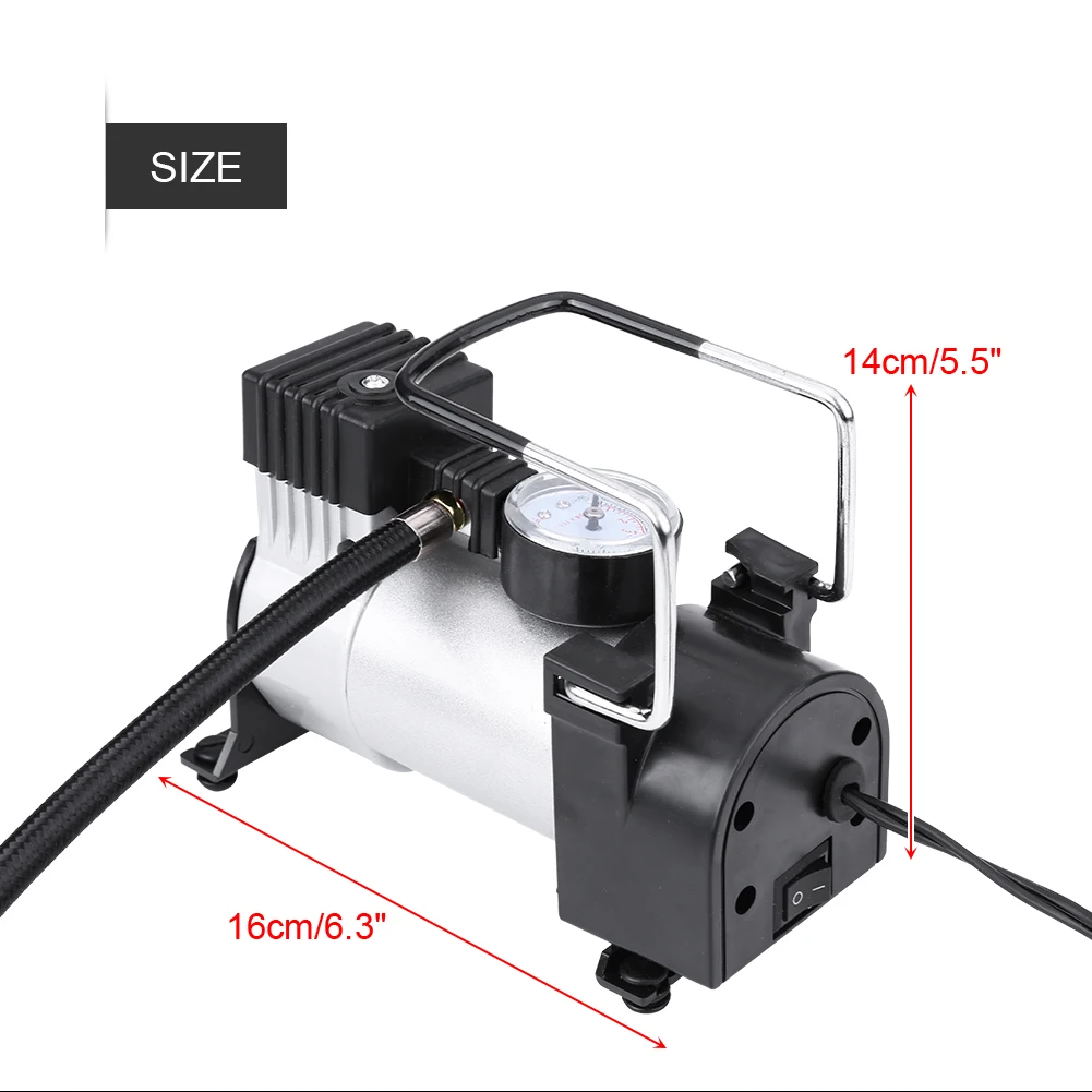 Online Neumático De Coche Portátil De Alta Resistencia, 12V, 100PSI, Bomba De Inflado Automático De Neumáticos, Compresor De Aire Con Radiador Para Una Mejor Disipación Del Calor