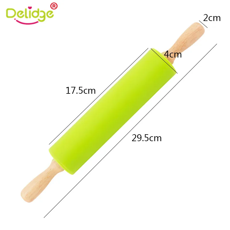 Delidge 1 шт. разноцветные Скалки для выпечки пельменей теста|rolling pin kitchen|silicone rolling