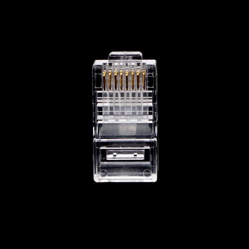 1 сумка 100 шт RJ45 8-контактный разъем CAT6 сетевой кабель модульный Ethernet Кристальные