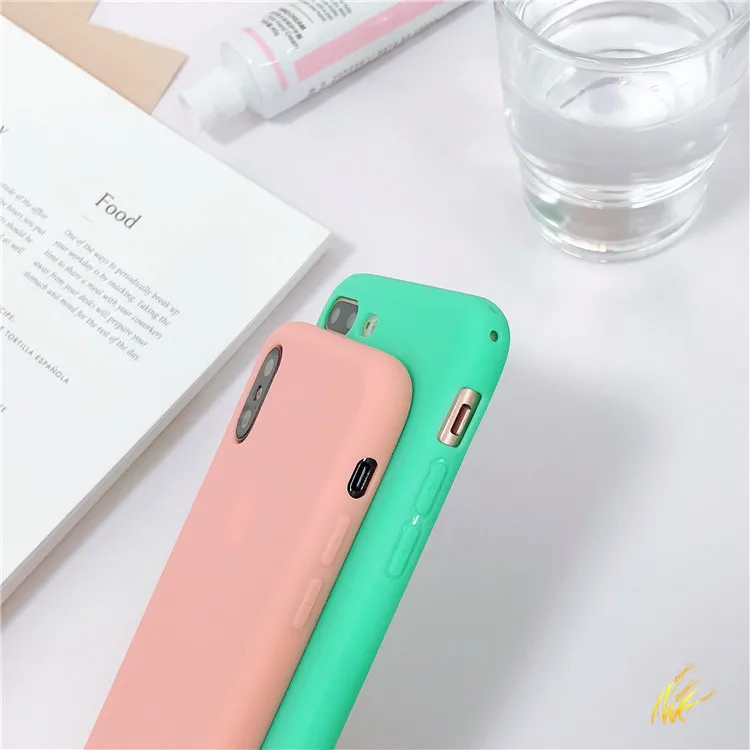 Матовая плотная пара чехол для iphone7plus Мягкие силиконовые ТПУ Телефон задняя