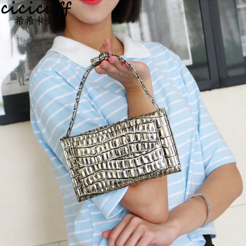Женская сумка мессенджер из натуральной кожи с узором под крокодила|clutch bags for