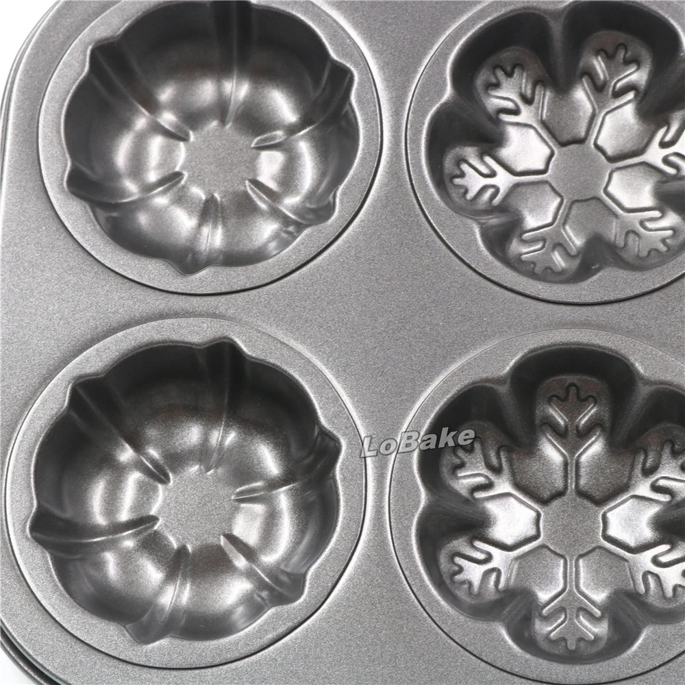 Новая Черная антипригарная форма в форме цветка с 6 картриджами 3 вида для