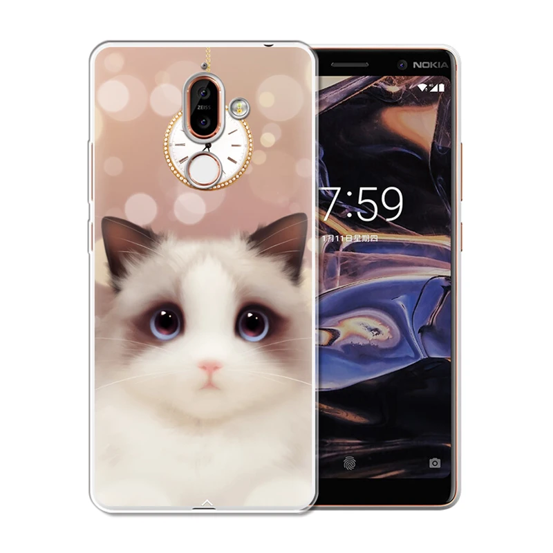 Для Nokia 1 3 5 8 6 2 7 Plus 9 X6 2018 X7 X3 чехол для телефона Мягкий Силиконовый ТПУ мультяшный