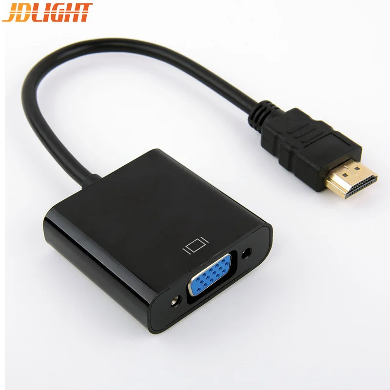 Адаптер HDMI VGA кабель преобразователь цифрового сигнала в аналоговый 1080p для пк