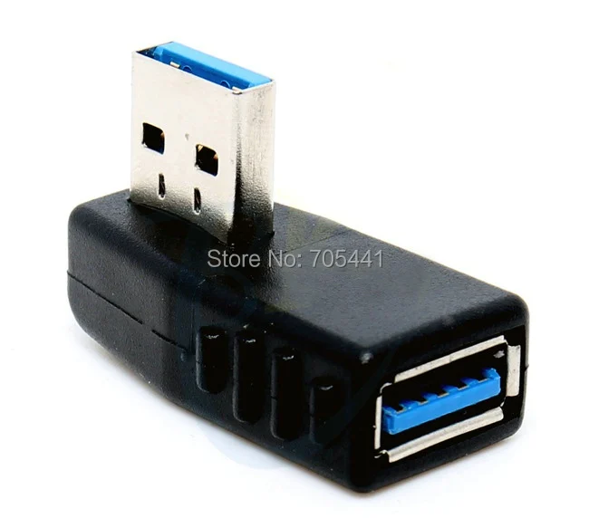 2 шт./лот 90 градусов вертикальный правый угловой USB 3 0 Штекерный разъем адаптера