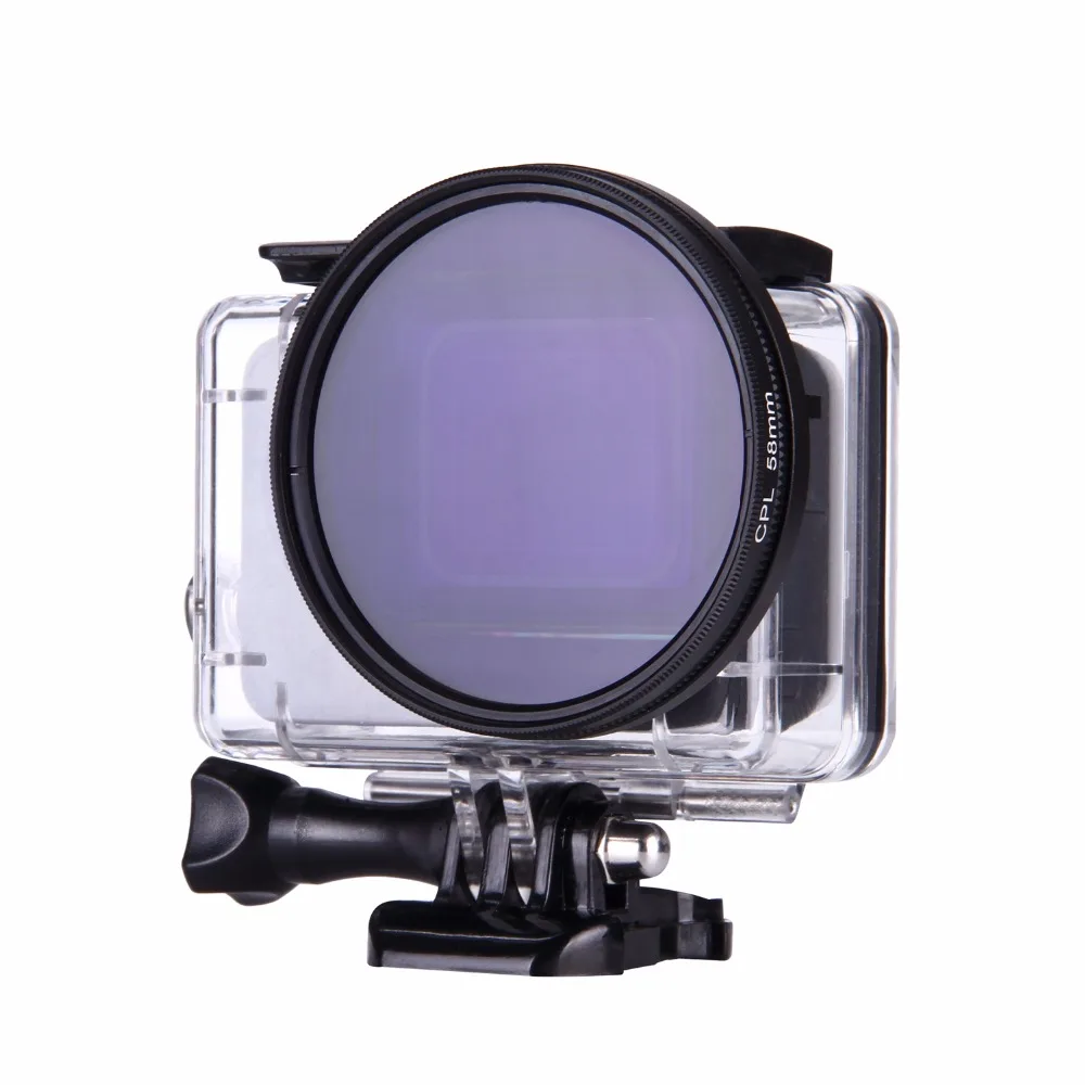 58 мм UV CPL фильтр для Go Pro Hero 5 переходное кольцо очков Защитная крышка объектива Gopro