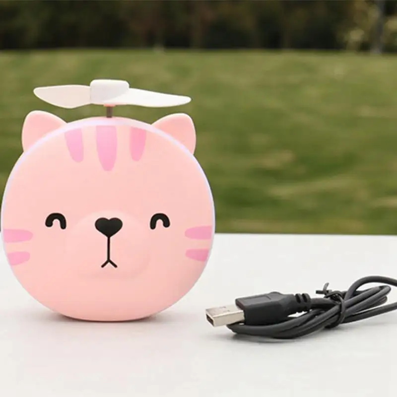 Usb мини вентилятор для макияжа Led зеркало Перезаряжаемый охлаждающий портативный