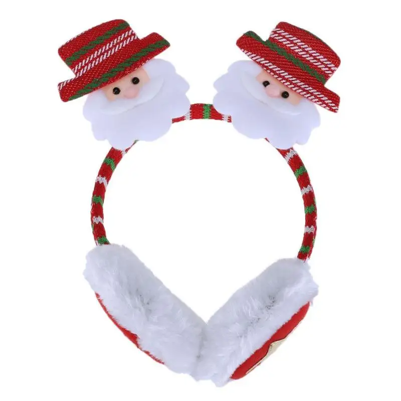 Рождественские наушники повязка на голову Санта Клаус Снеговик взрослых Детские резинки для волос для рождественской вечеринки Наряжаться поставки Natal орнамент