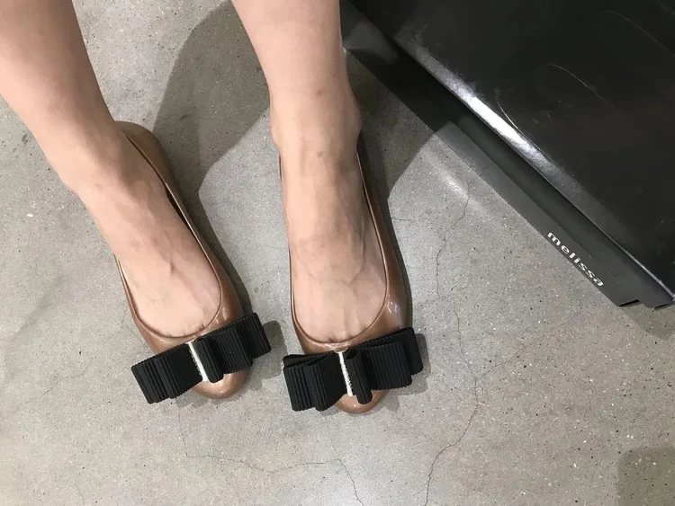 Mini Melissa/милые женские прозрачные сандалии с бантиком коллекция 2018 года Melissa туфли