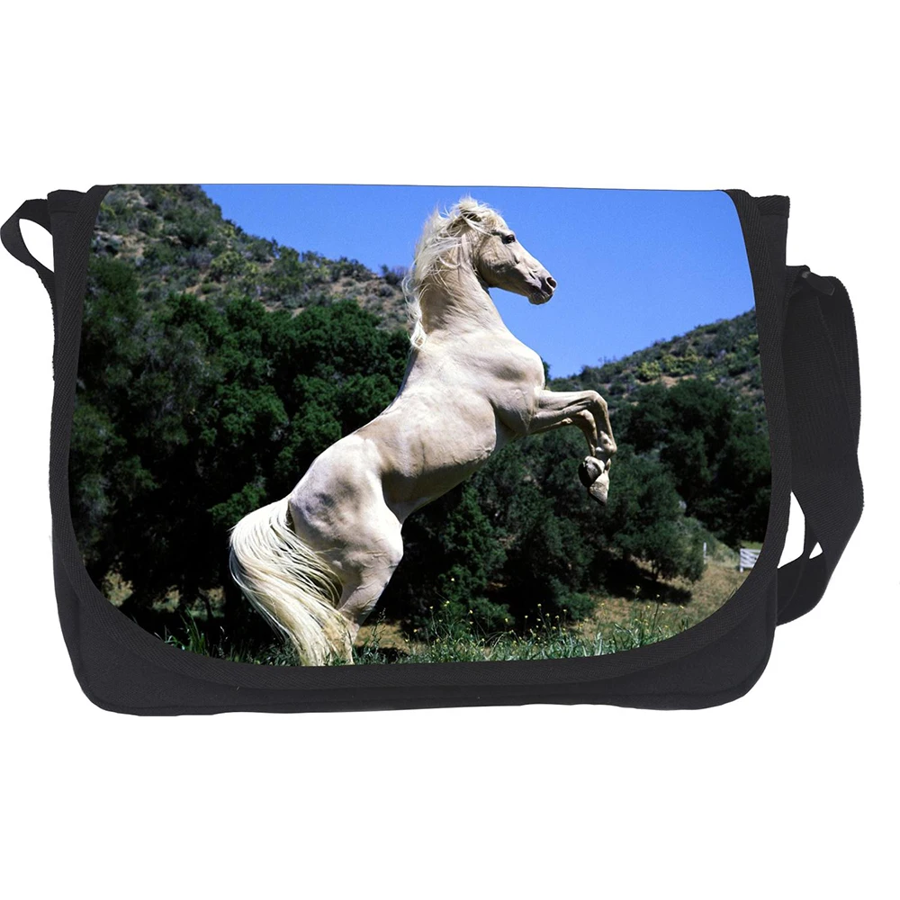 

Bolsas Cute Animal Crazy Horse Poodle Teenager Girls Messenger Bag Children Cross body Bag For Women Casual Travel Shoulder Bag