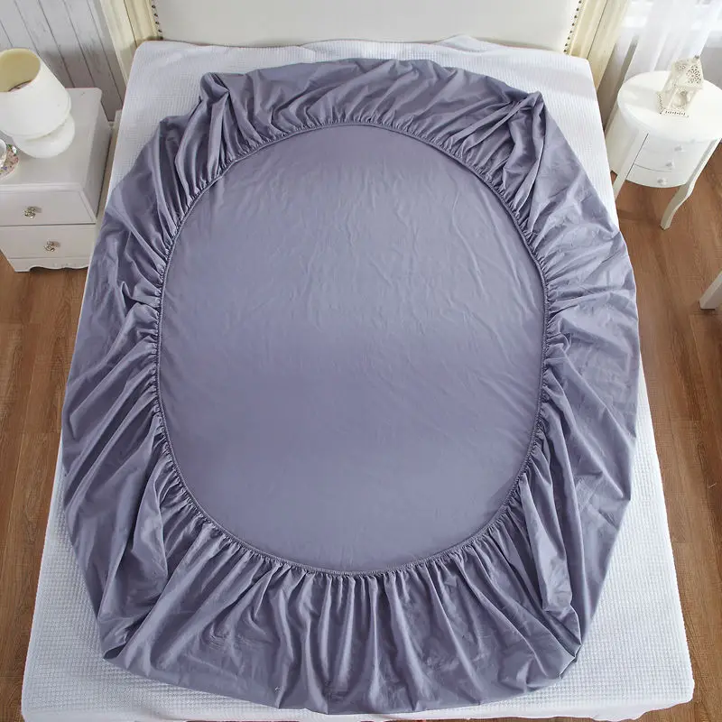 Простыня из 100% хлопка однотонная простыня с эластичной лентой матрац для