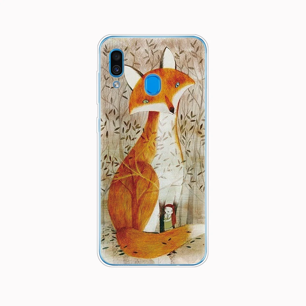 Чехол для Samsung A50 чехол Galaxy A60 A10 A30 A40 A70 A 50 2019 A9 A7 2018 cute sly fox|Бамперы| |