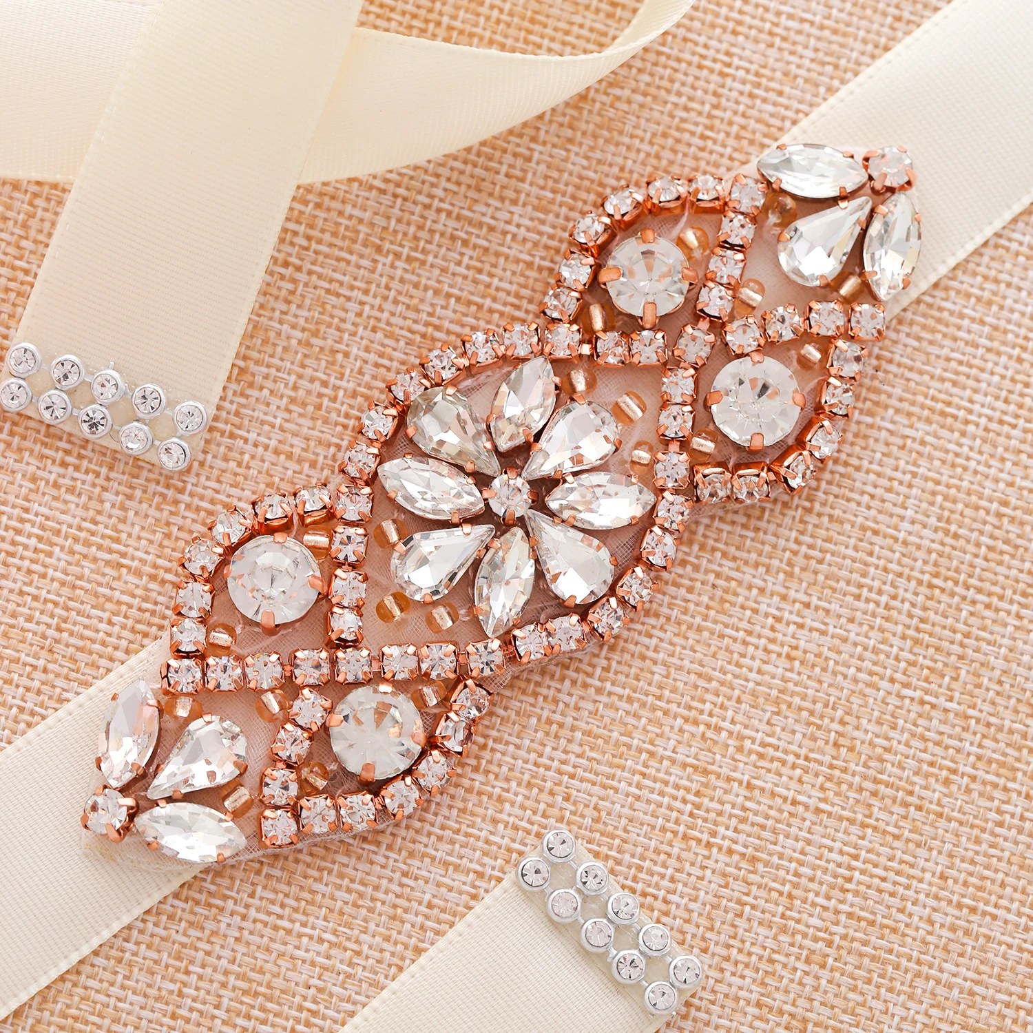 Атласный Свадебный ремень стразы из розового золота с жемчугом аксессуары для