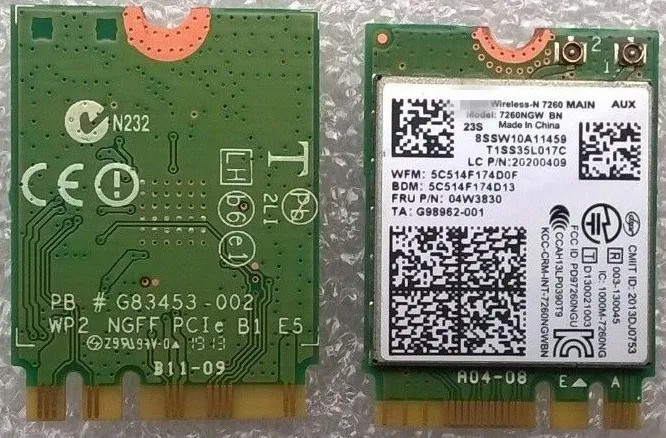 Беспроводной-N 7260 7260NGW BN NGFF WIFI + Bluetooth BT для Lenovo Thinkpad 04X6086 04X6019 40X6009 04W3830 | Компьютеры и