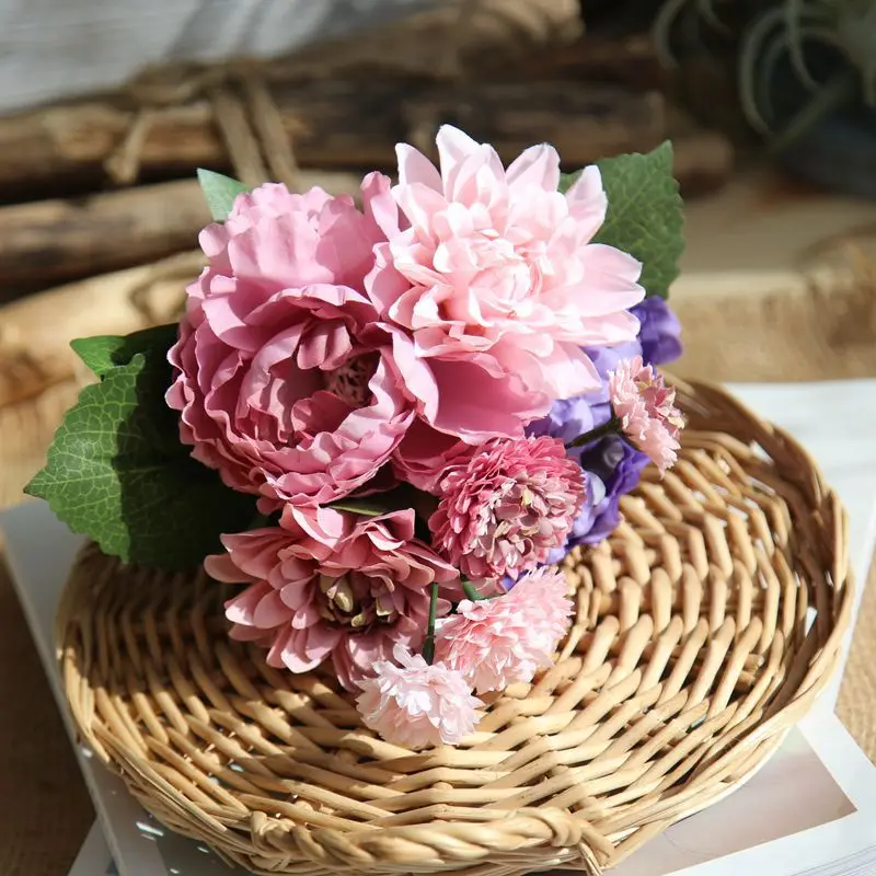 1Pcs/lot Chinese national flower peony Real Touch Flowers for Home party Wedding Decorative &amp Wreaths | Дом и сад
