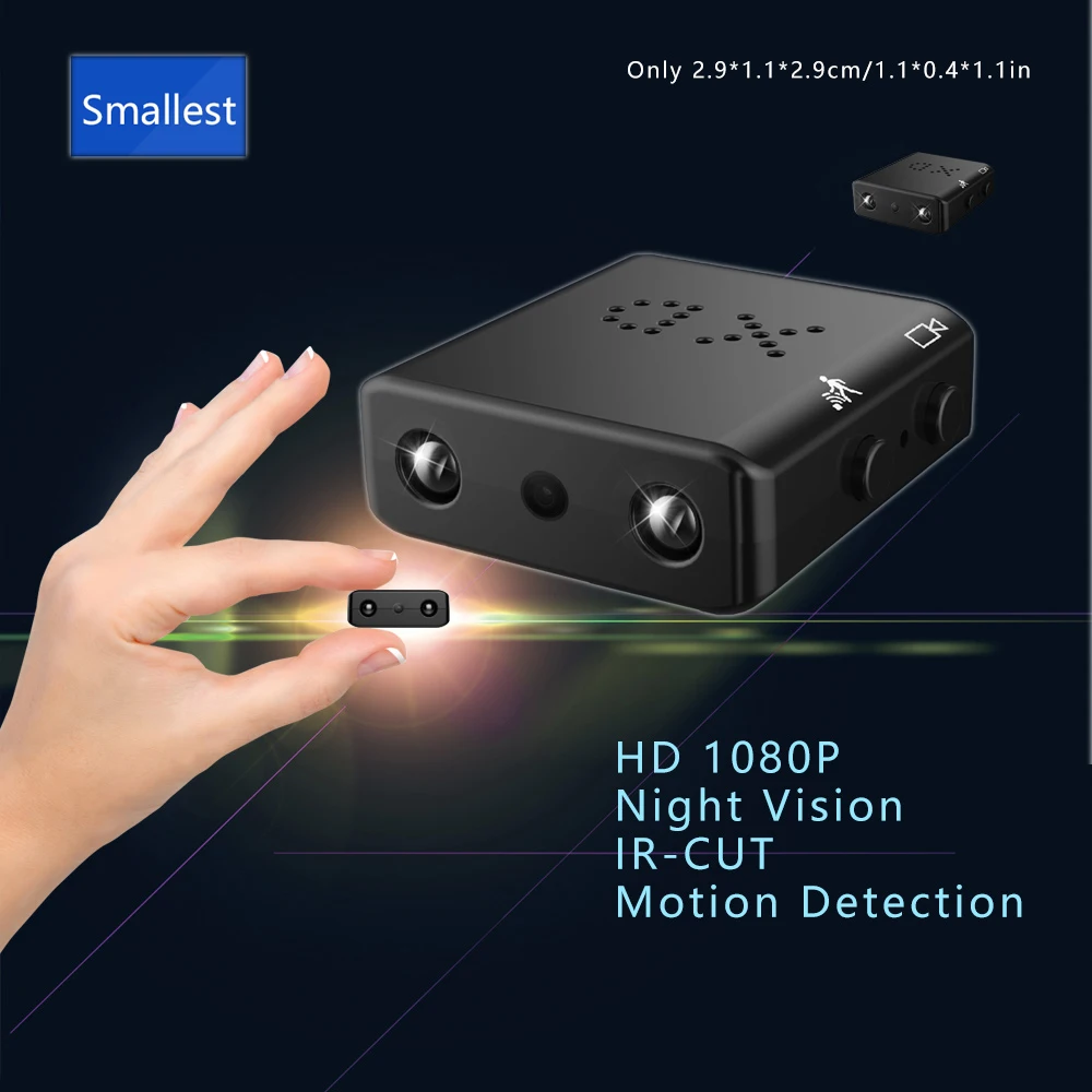 XD IR-CUT мини камера Маленькая 1080P Full HD видеокамера инфракрасная ночного