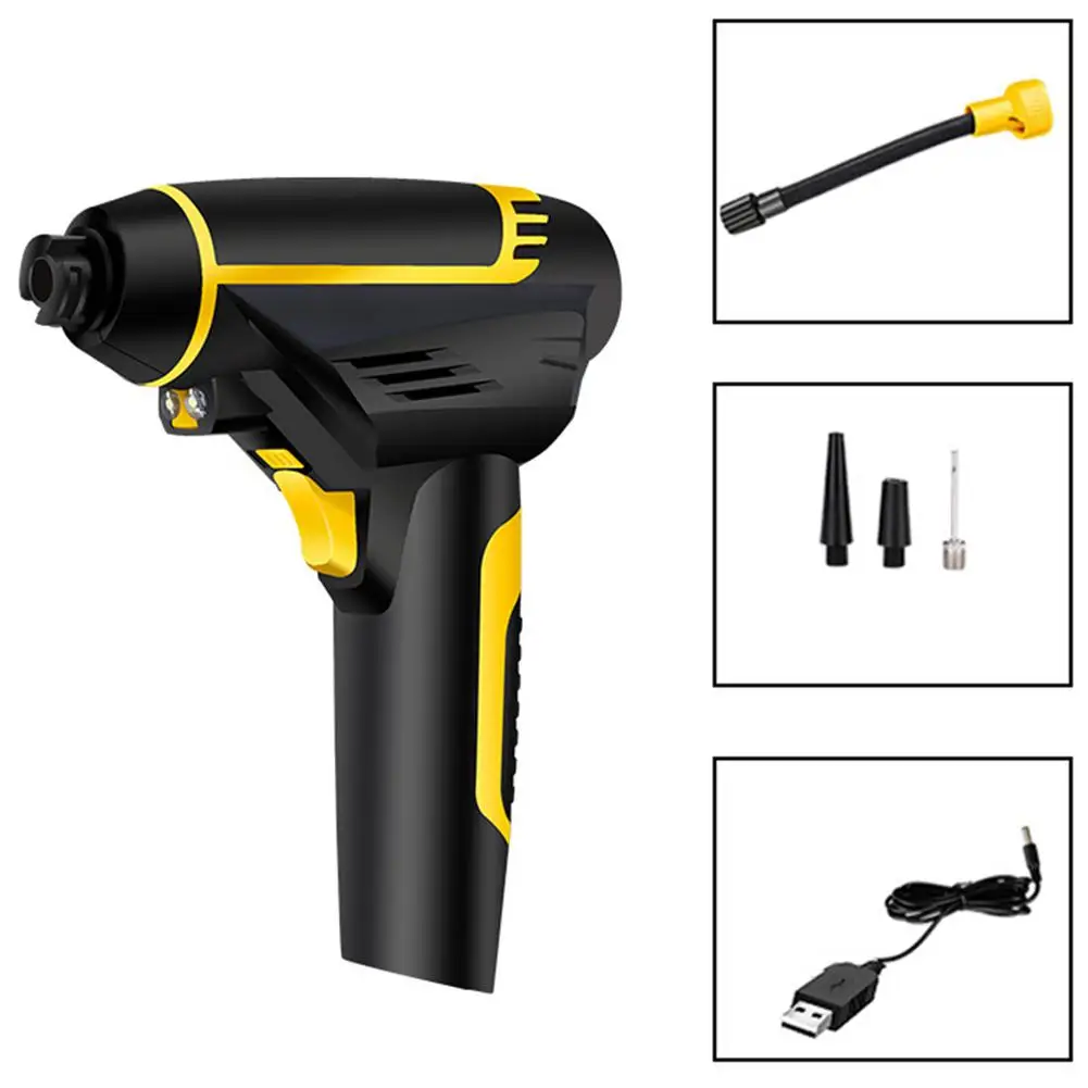 Портативный автомобильный воздушный компрессор насос перезаряжаемый ручной