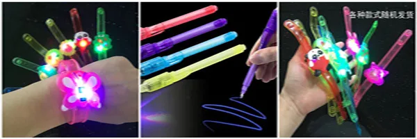 3 pcs 1 шт. светящееся ожерелье часы флэш-ручка для новых детских игрушек Brinquedos флэш-подарки Светодиодный лампочки с изображением героев мультфильмов светится в темноте игрушки - Цвет: 3 pcs