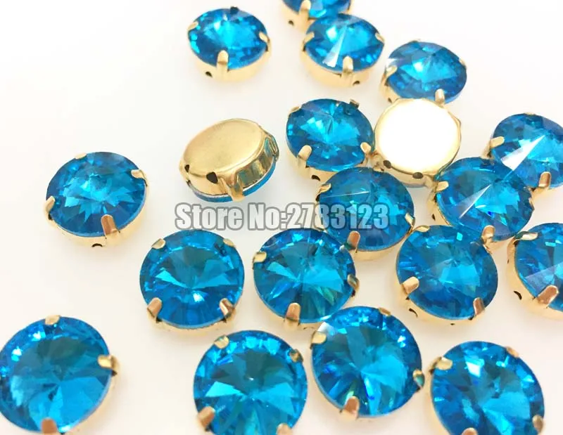 Золотые дно озера голубые стеклянные прозрачные Пришивные когти камни