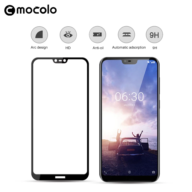 2018 9H Защита экрана для Nokia X6 2 шт закаленное стекло NokiaX6 X 6 TA 1099 защита полное