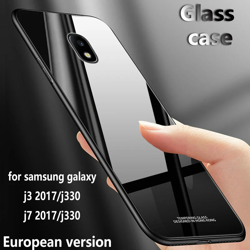 Роскошный зеркальный стеклянный чехол для телефона KaiNuEn samsung galaxy j3 j7 2017 j330 j730