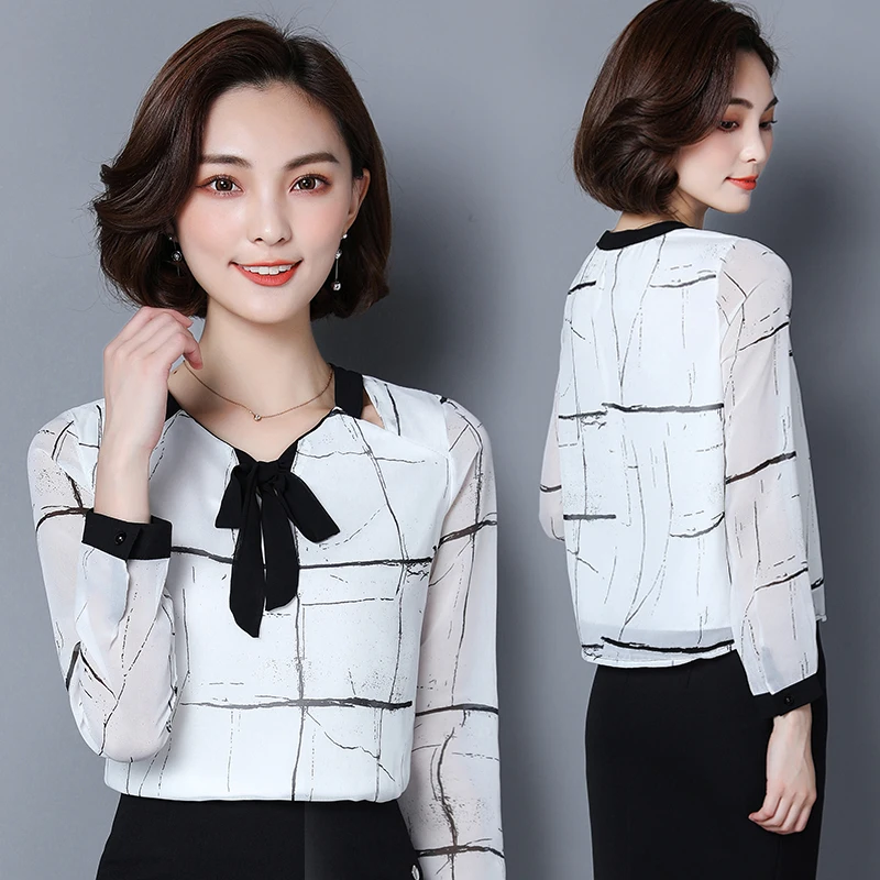 Missoov бренд blusas модные повседневные женские весенние офисные блузки шифон рубашки