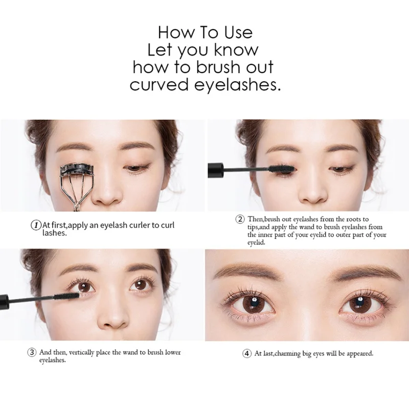 

New 3d Fiber Lash Mascara Eyelashes Length Extension Long Curling Thick Black Eyelash Makeup Maquiagem Cosmetics