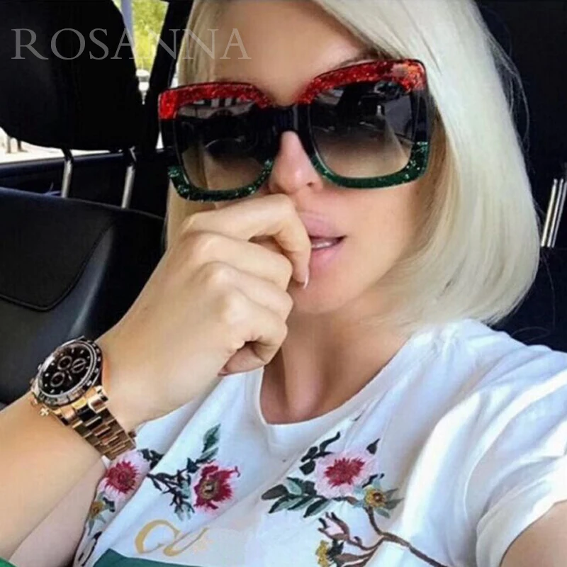 Женские квадратные солнцезащитные очки ROSANNA большие дизайнерские Винтажные