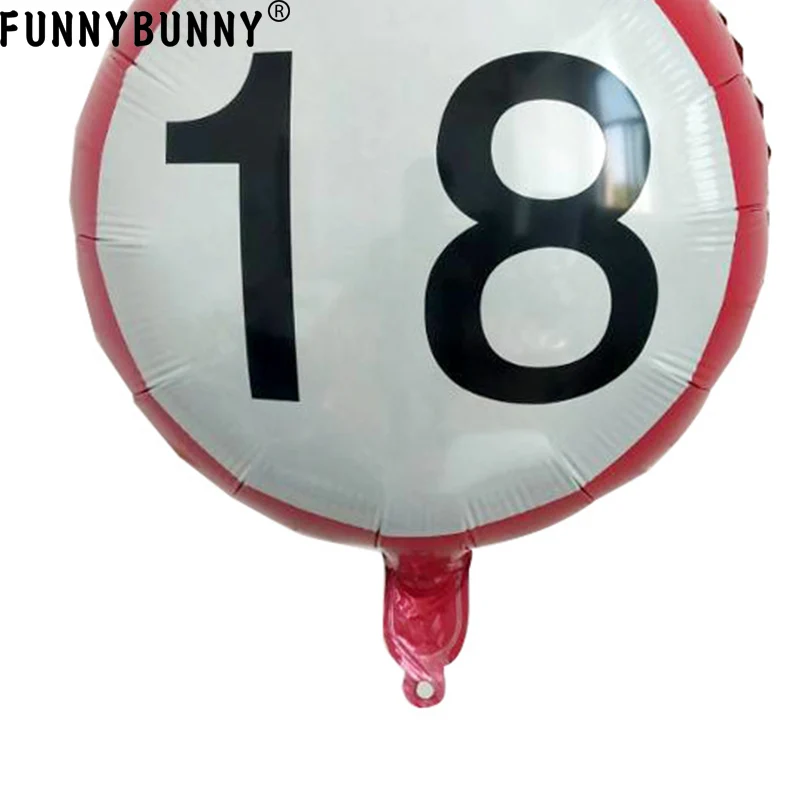 FUNNYBUNNY 18 дюймов круглые фигурки для дня рождения празднование алюминиевой пленки шары 18th 30th 40th 50th юбилей