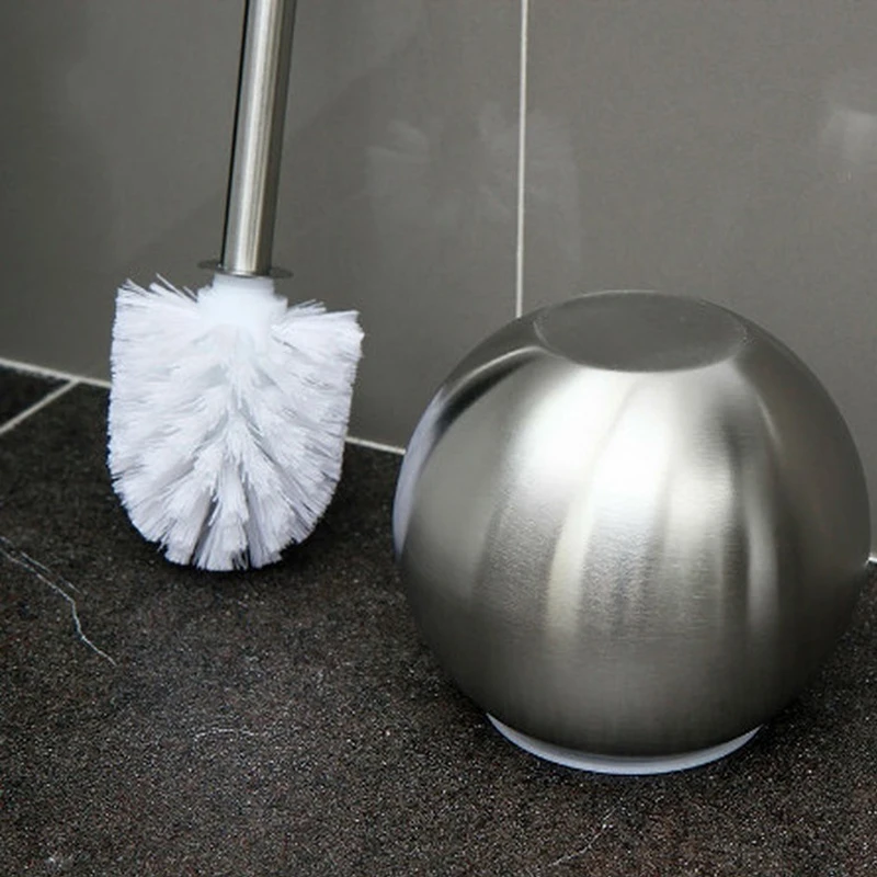 Wc щетка сферическая нержавеющая сталь ванная комната туалет держатель набор