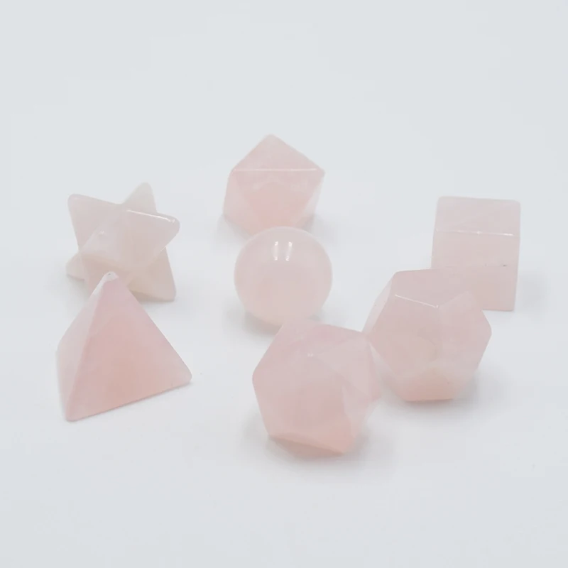 Новый натуральный 7 шт. белый розовый кварц Меркаба звезда камень лечебный чакра