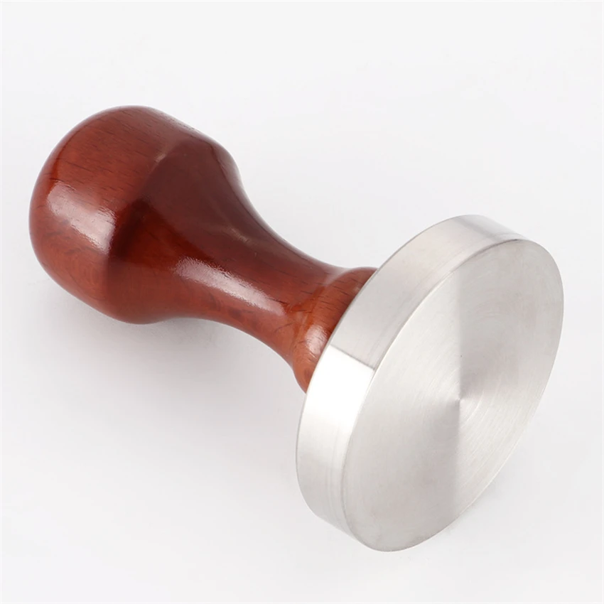 

Stainless Steel Base Wooden Handle Tamper Coffee Powder Hammer 51/53/57/57.5/58 Coffee Accessories Barista Tools