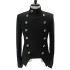 Мужское модное двубортное повседневное пальто в европейском стиле с лацканами приталенный пиджак