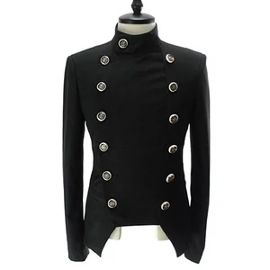 Мужское модное двубортное повседневное пальто в европейском стиле с лацканами приталенный пиджак