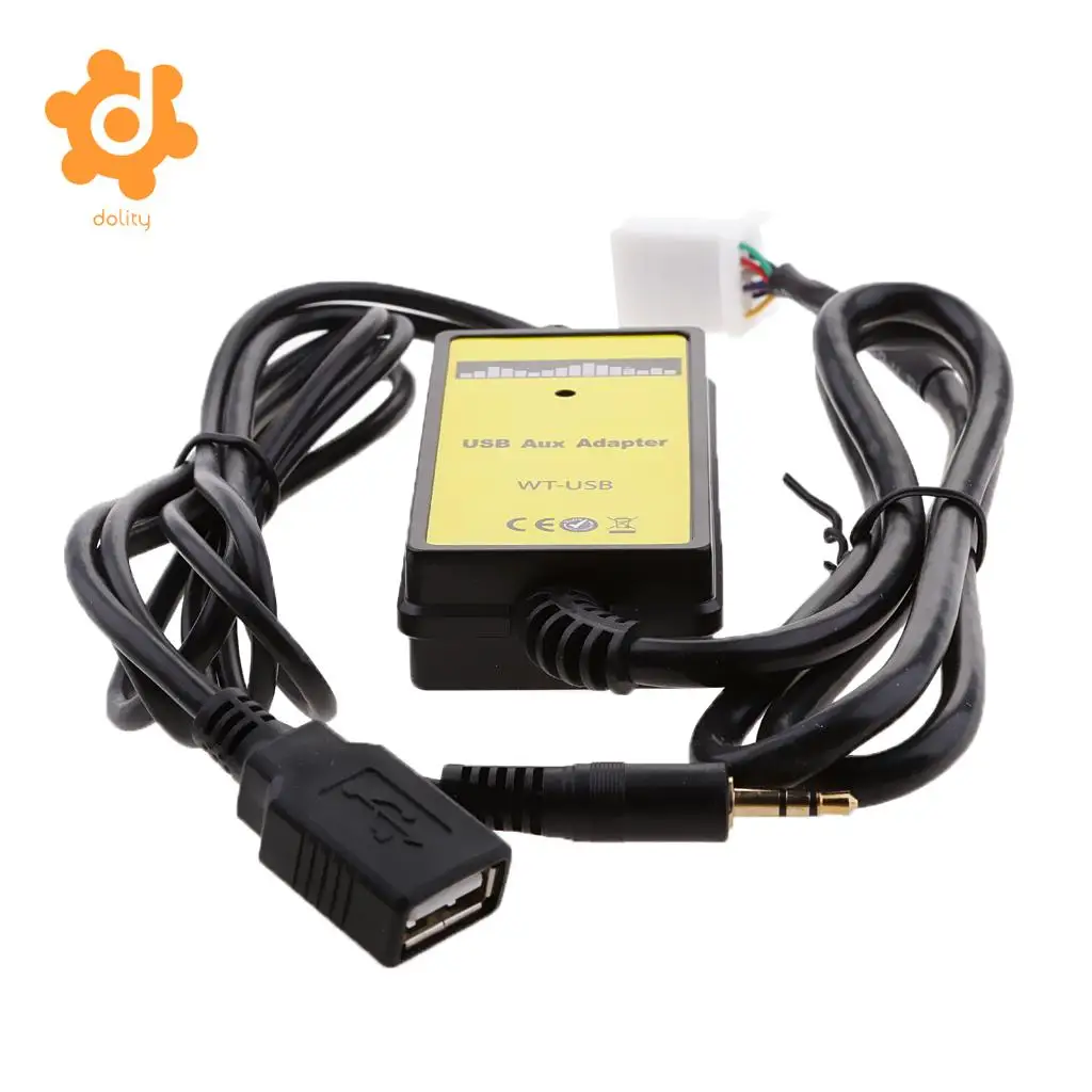 Автомобильный USB Aux in MP3 плеер dolity радио 6 + 6Pin адаптер для Toyota RAV4 Lexus ES300|car usb mp3 adapter|usb