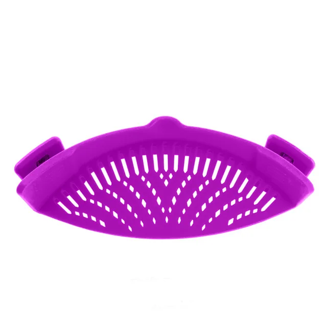 Purple Силиконовые дуршлаги кухонный зажим на сито для кастрюли Слив для слива излишки жидкости Univers слив паста овощная посуда - Цвет: Purple