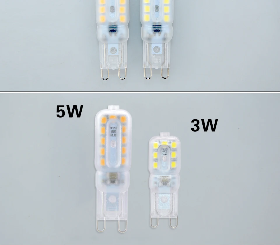 Foxanon 6 шт. 110 В 220 В G9 светодиодный лампочка 2835 SMD светодиодный светильник с регулируемой яркостью 3 Вт 5 Вт 7 Вт кукурузная лампа Luz Точечный светильник Замена галогенный светильник ing