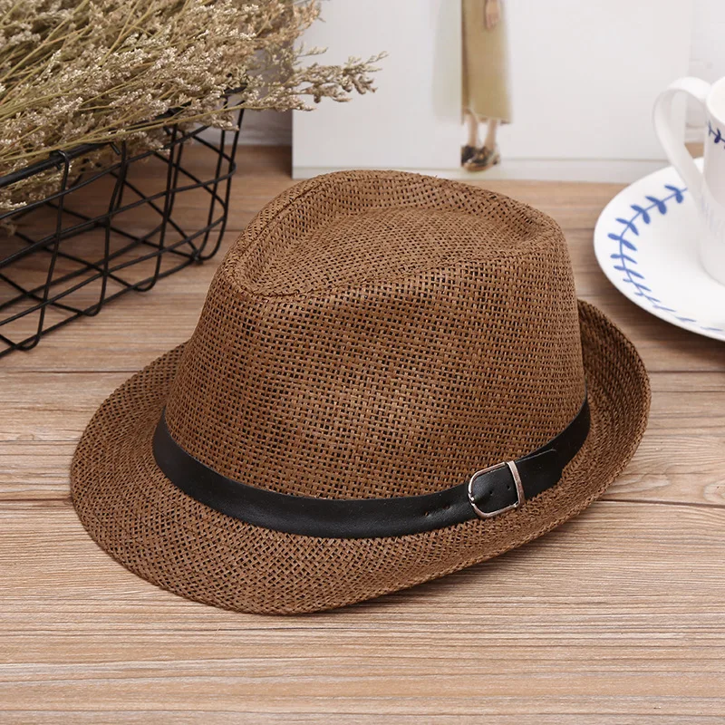 Соломенная шляпа с пряжкой для ремня мужчин и женщин|fedora panama hat|panama fedora hatsfedora |