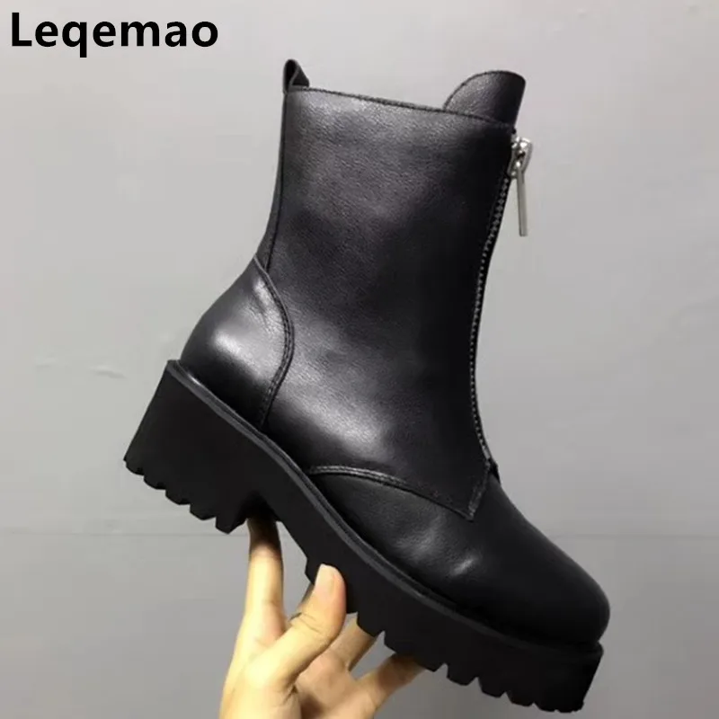 Новинка Модные женские Ботинки Martin из натуральной кожи Высококачественные